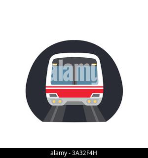 metro subway train emoji symbol sign icon vector illustration Stock Vector