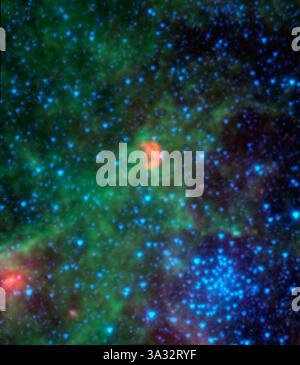 This new image shows the Large Magellanic Cloud galaxy in infrared ...