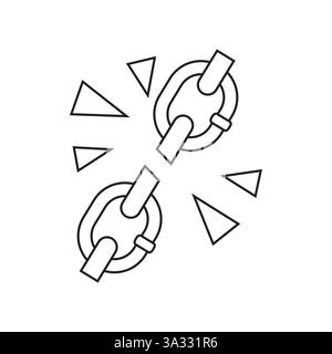 broken chains emoji symbol sign icon vector illustration Stock Vector