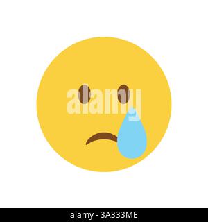 sad fearful shocked face emoji symbol sign icon vector illustration Stock Vector