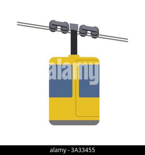 aerial tramway emoji symbol sign icon vector illustration Stock Vector