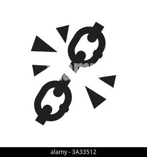 broken chains emoji symbol sign icon vector illustration Stock Vector