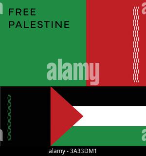 free palestine banner vector Stock Vector