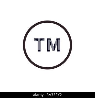 trademark TM button emoji symbol sign icon vector illustration Stock ...