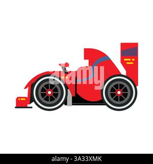 fast race car racing emoji symbol sign icon vector illustration Stock Vector