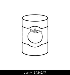 canned tomato emoji symbol sign icon vector illustration Stock Vector