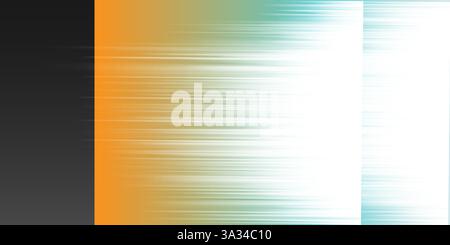 Black, White, Orange, Brown and Turquoise Bright Linear Striped Gradient Shapes, Motion Blurs: A Clean, Sleek and Dynamic Vertical Contrast, Abstract Stock Vector