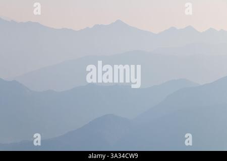 gradient mountain landscape ideal as a background Stock Photo