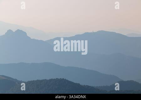 gradient mountain landscape ideal as a background Stock Photo