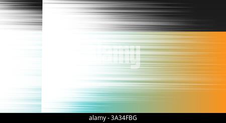 Black, White, Orange, Brown and Turquoise Bright Linear Striped Gradient Shapes, Motion Blurs: A Clean, Sleek and Dynamic Vertical Contrast, Abstract Stock Vector