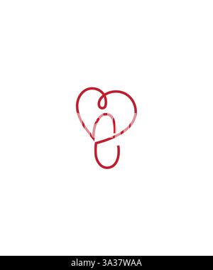 heart capsule medical logo, love capsule logo vector Stock Vector