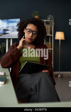 Manager Working Online On Tablet PC Stock Photo