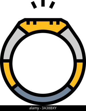 fitness ring wearable fitness color icon vector illustration Stock ...