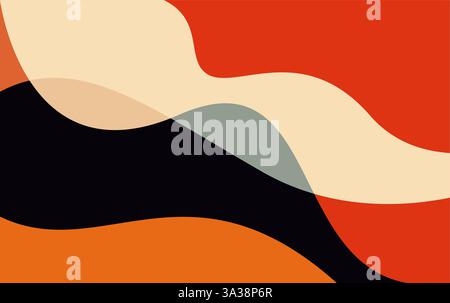 colorful fluid abstract background vector. abstract Orange color pattern design vector Stock Vector