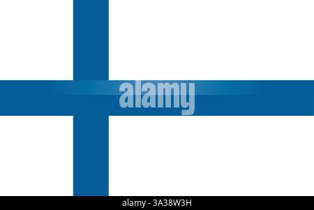 National flag of Finland country flag vector illustration design Stock Vector