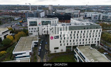 A general view of the Unite trade union's hotel and conference centre, with office for the union, in Birmingham city centre, which cost £112m to build. the Serious Fraud Office (SFO) is to investigate the project, which was initially estimated to cost £7m. Picture date: Tuesday October 29, 2024. Stock Photo