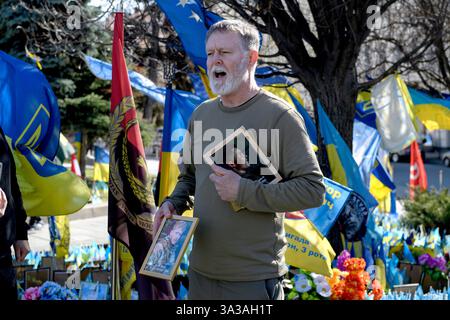 Kyiv, Ukraine. 14 March, 2025. Ukrainian President Volodymyr Zelenskyy ...