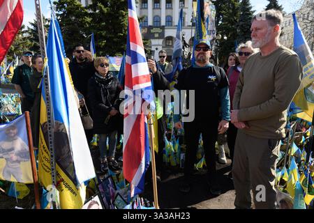 Kyiv, Ukraine. 14 March, 2025. Ukrainian President Volodymyr Zelenskyy ...