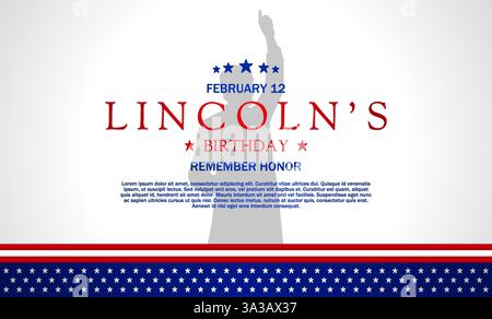 A vintage-style tribute to Abraham Lincoln's birthday, honoring his