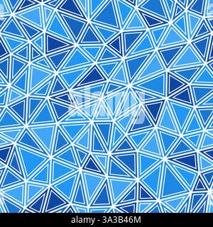 Minimal geometric background. Compact triangles size. Solid shapes in frames. Monotone style. Repeatable pattern. Stylish vector tiles. Stock Vector