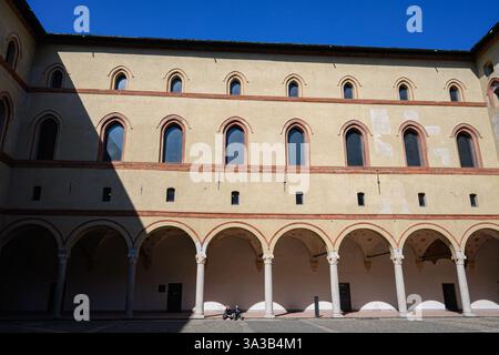 Cortile della Rocchetta inside the Castello Sforzesco – Milan, Italy ...