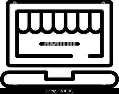 Online Store Front Vector Icon Design Stock Vector