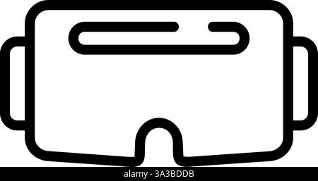 Virtual Reality Headset Vector Icon Design Stock Vector
