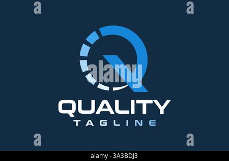 Letter Q Quality Checker Logo Design, Skill Test Logo, Fast Speed Meter Logo, Supervision Monitor Logo, Accounting Financial Survey Lending Business Stock Vector