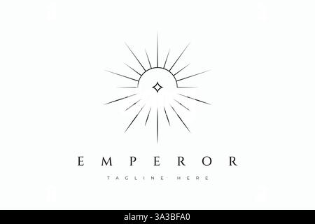 Abstract Illustration Light Beauty Fashion Brand Identity Geometric Linear Style Stock Vector