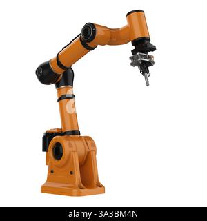 3d rendering welding robotic arm isolated on white Stock Photo