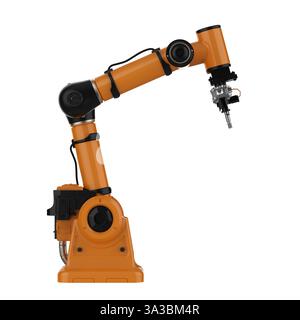 3d rendering welding robotic arm isolated on white Stock Photo