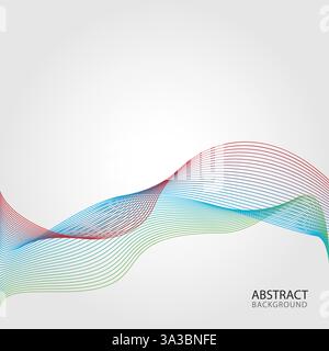Abstract waves background - Red - green - blue waves Stock Vector