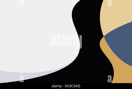 Abstract geometric wave wide background banner Stock Vector