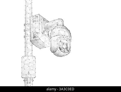 Dome security camera. Business monitoring, Camera surveillance, Stock Vector