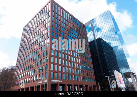 Thames Tower, a modern tower block on Station Hill in Reading, UK Stock Photo