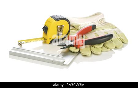 Tools with gloves Stock Photo