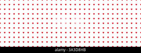 Seamless vector texture for note or notebook. White paper with red heart pattern. Ideal for stationery, scrapbooking, planners, and romantic designs. Stock Vector
