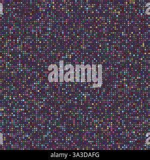 Seamless background pattern. Rounded squares in multiple colors. Dark purple, gray, dark blue, dusty rose, moss green. Terrific vector illustration. Stock Vector
