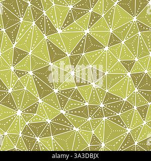 Minimal geometric background. Medium triangles size. Multiple repeated inner triangles. Monotone style. Repeatable pattern. Awesome vector tiles. Stock Vector