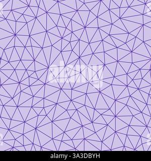 Geometric pattern. Deep purple color. Small triangles size. Light lines weight. Repeatable pattern. Seamless tileable vector illustration. Stock Vector