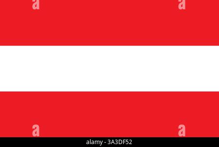 Vector flag of Austria. Austrian country national flag banner vector illustration. Stock Vector