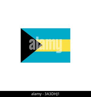 Bahamas country national flag vector illustration isolated on white background Stock Vector