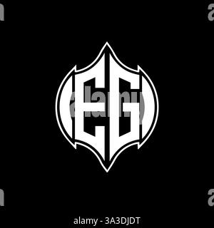 EG Unique modern flat abstract geometric initials vector letter logo design. EG monogram logo. Stock Vector