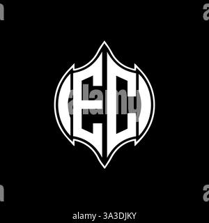 EC Unique modern flat abstract geometric initials vector letter logo design. EC monogram logo. Stock Vector