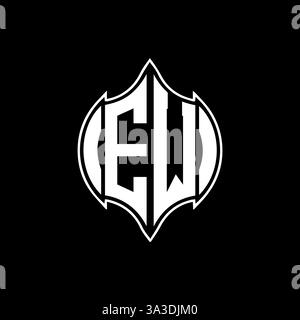 EW Unique modern flat abstract geometric initials vector letter logo design. EW monogram logo. Stock Vector