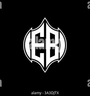 EB Unique modern flat abstract geometric initials vector letter logo design. EB monogram logo. Stock Vector