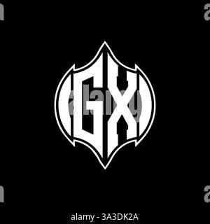 GX Unique modern flat abstract geometric initials vector letter logo design. GX monogram logo. Stock Vector