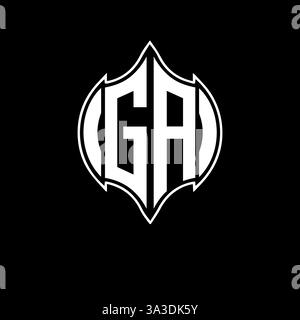 GA Unique modern flat abstract geometric initials vector letter logo design. GA monogram logo. Stock Vector