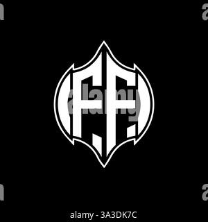 FF Unique modern flat abstract geometric initials vector letter logo design. FF monogram logo. Stock Vector