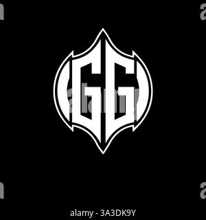 GG Unique modern flat abstract geometric initials vector letter logo design. GG monogram logo. Stock Vector